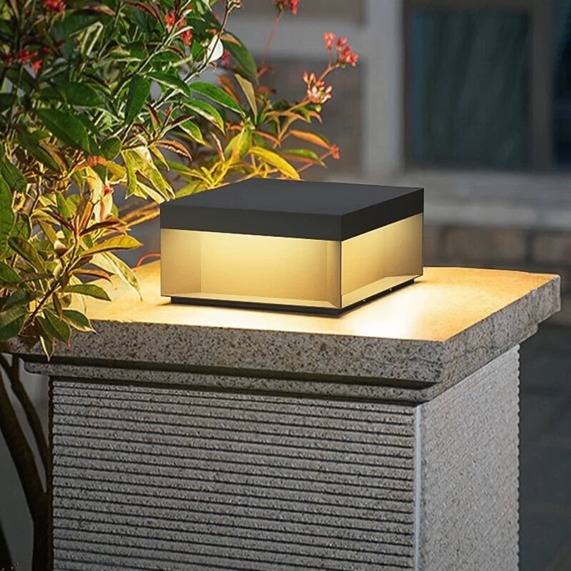 luci per pali esterni retro luci per recinzione a LED per esterni per patio decorazione del giardino luci per recinzione bianco caldo acciaio inossidabile nero pilastro esterno 110-240v del 2025 a $282.09 –P5