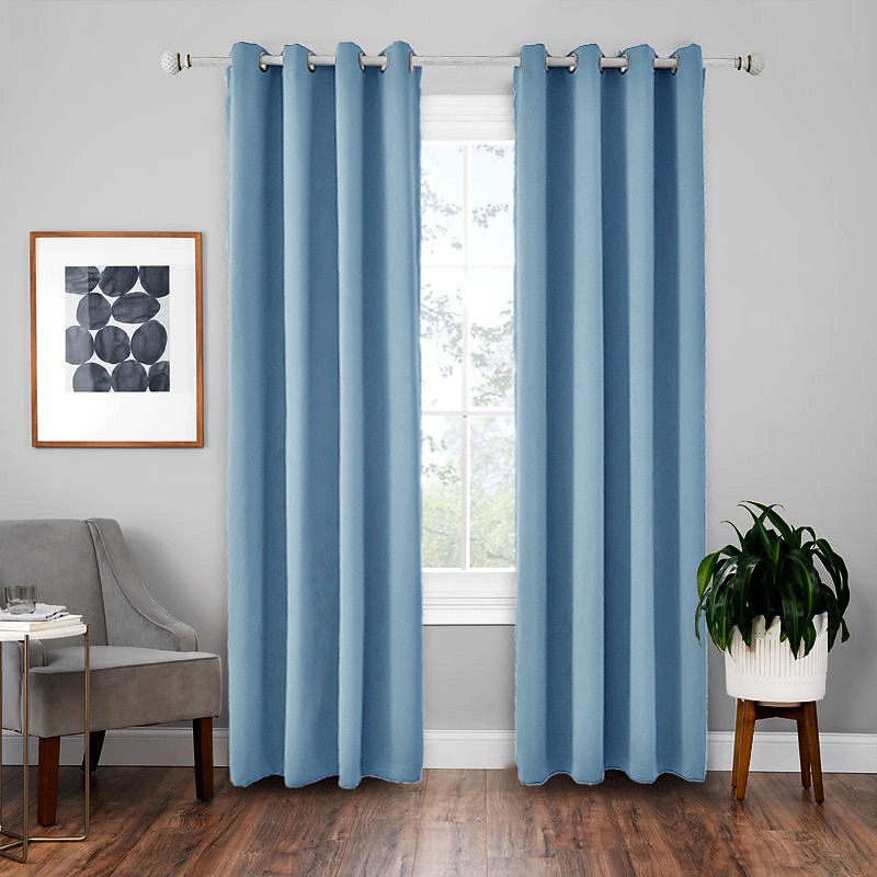 Cortina blackout cinza com 1 painel, cortinas com isolamento térmico para quarto e sala de estar, série ikea de 2025 por $19.99 –P13