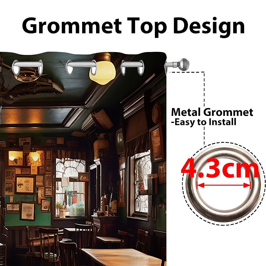 2 paneler vintage bargardin draperier mörkläggningsgardin för vardagsrum sovrum kök fönster behandlingar värmeisolerat rum mörkläggning 2025 - $39.99 –P18