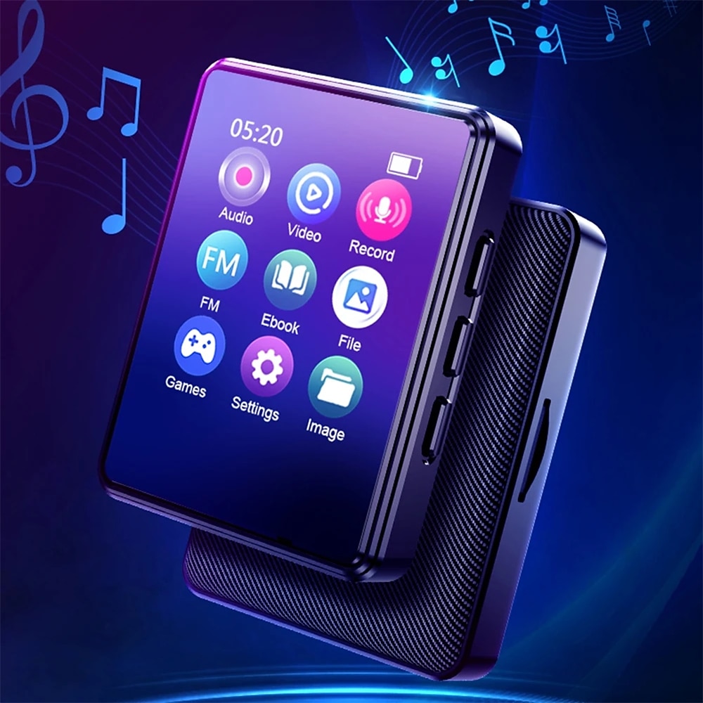 портативный mp3-плеер Bluetooth Hi-Fi стерео музыкальный плеер 1,8-дюймовый сенсорный экран mp3-плеер студенческий Walkman мини воспроизведение видео mp4 2025 - $32.99 –P12