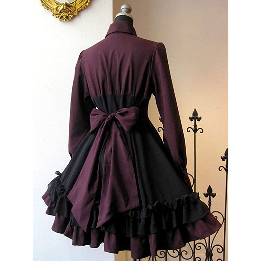 Retro Vintage Punk & Gothic Steampunk Dress A-Line Dress Cosplay Patchwork Women's Fantasy Steampunk Performance Party Adults' Dress Spring Fall 2025 - $75.99 –P3