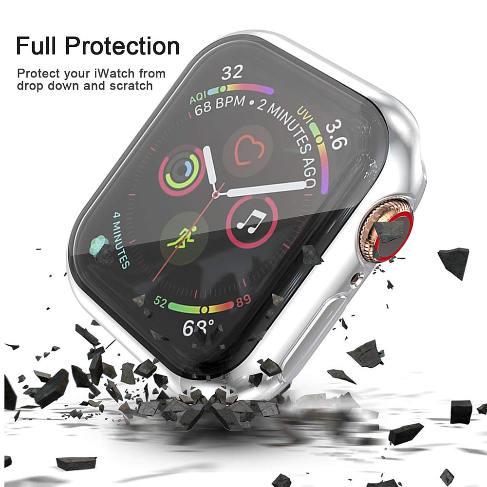 מארז שעון 6 חבילות עם מגן מסך תואם סדרת Apple Watch 8 7 41 מ"מ 45 מ"מ/ סדרה 6 5 4 se 40 מ"מ 44 מ"מ/ סדרה 3 2 1 38 מ"מ 42 מ"מ סיליקון פגוש עמיד בפני שריטות (מארז בלבד) 2025 - $18.99 –P5