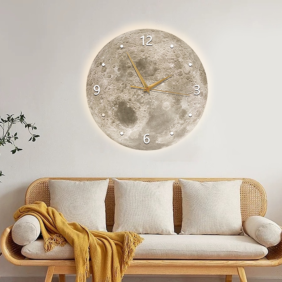 lâmpada de parede relógio 40/60/80cm branco quente decoração de casa moderna lâmpadas de parede led compatíveis com estudo sala de estar cabeceira quarto 110-240v de 2025 por $215.69 –P7