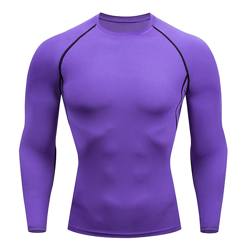 Per uomo maglietta Maglia da palestra Maglia a compressione Camicia fitness Top da uomo Girocollo Manica lunga Sportivo Da mare Per uscire Casual / quotidiano Asciugatura rapida Traspirazione del del 2025 a $8.99 –P7