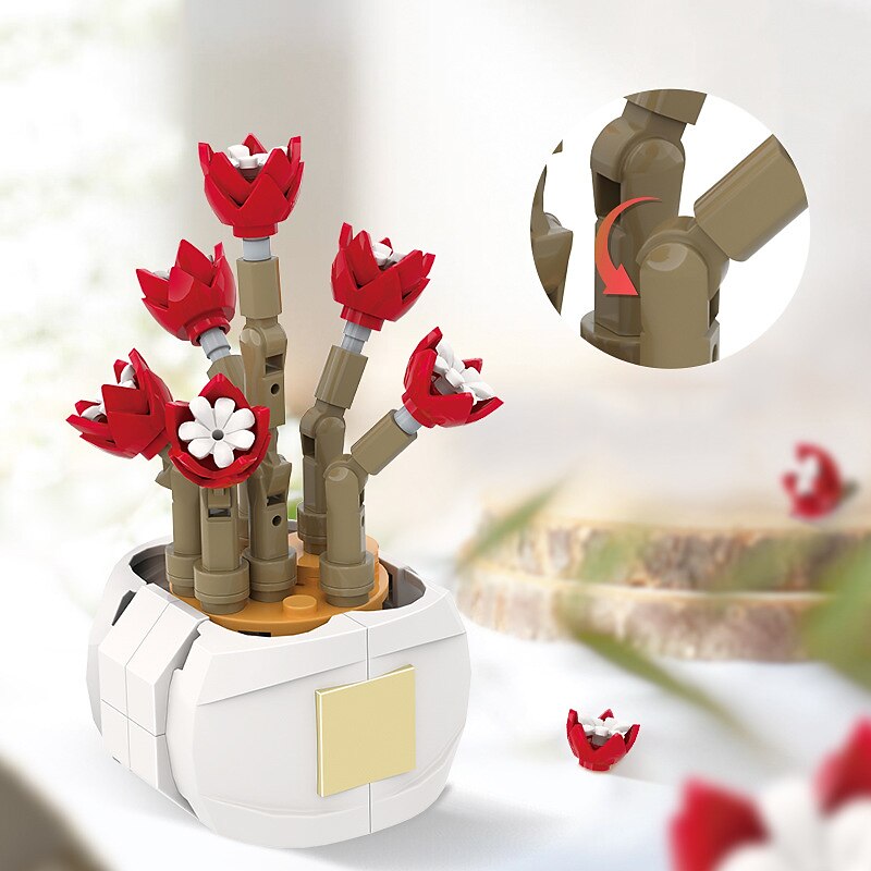 cadouri de ziua femeii floare suculentă de bloc ds1013-ds1017 serie de plante în ghiveci jucării creative diy puzzle ornamente florale decorative cadouri de ziua mamei pentru mama 2025 - $46.99 –P3