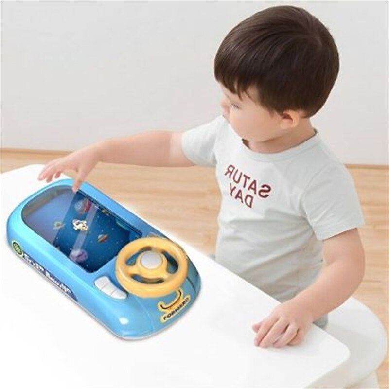 2025年 子供用ステアリングホイールシミュレーションドライビングおもちゃパズル電動卓上ゲームコンソールで、レベル間のレースや冒険を回避します。 コレクション – $103.99 –P10