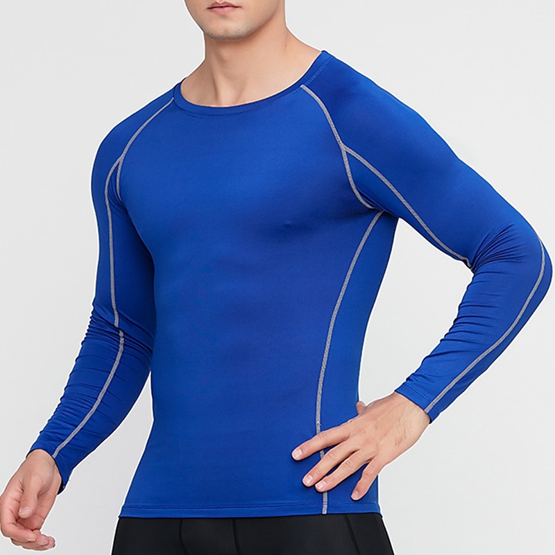 Per uomo maglietta Maglia da palestra Maglia a compressione Camicia fitness Top da uomo Girocollo Manica lunga Sportivo Da mare Per uscire Casual / quotidiano Asciugatura rapida Traspirazione del del 2025 a $15.49 –P11