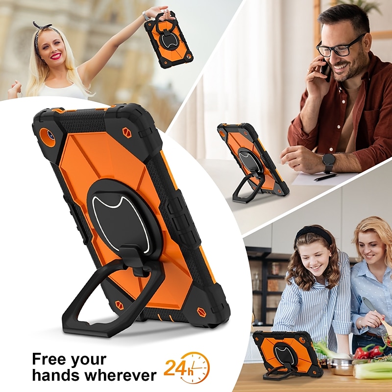 Tablet Case Cover For Samsung Galaxy Tab A9 8.7" A8 10.5'' A9 Plus 11" Handle 360° Rotation Shoulder Strap Armor PC Silicone 2025 - $29.99 –P9
