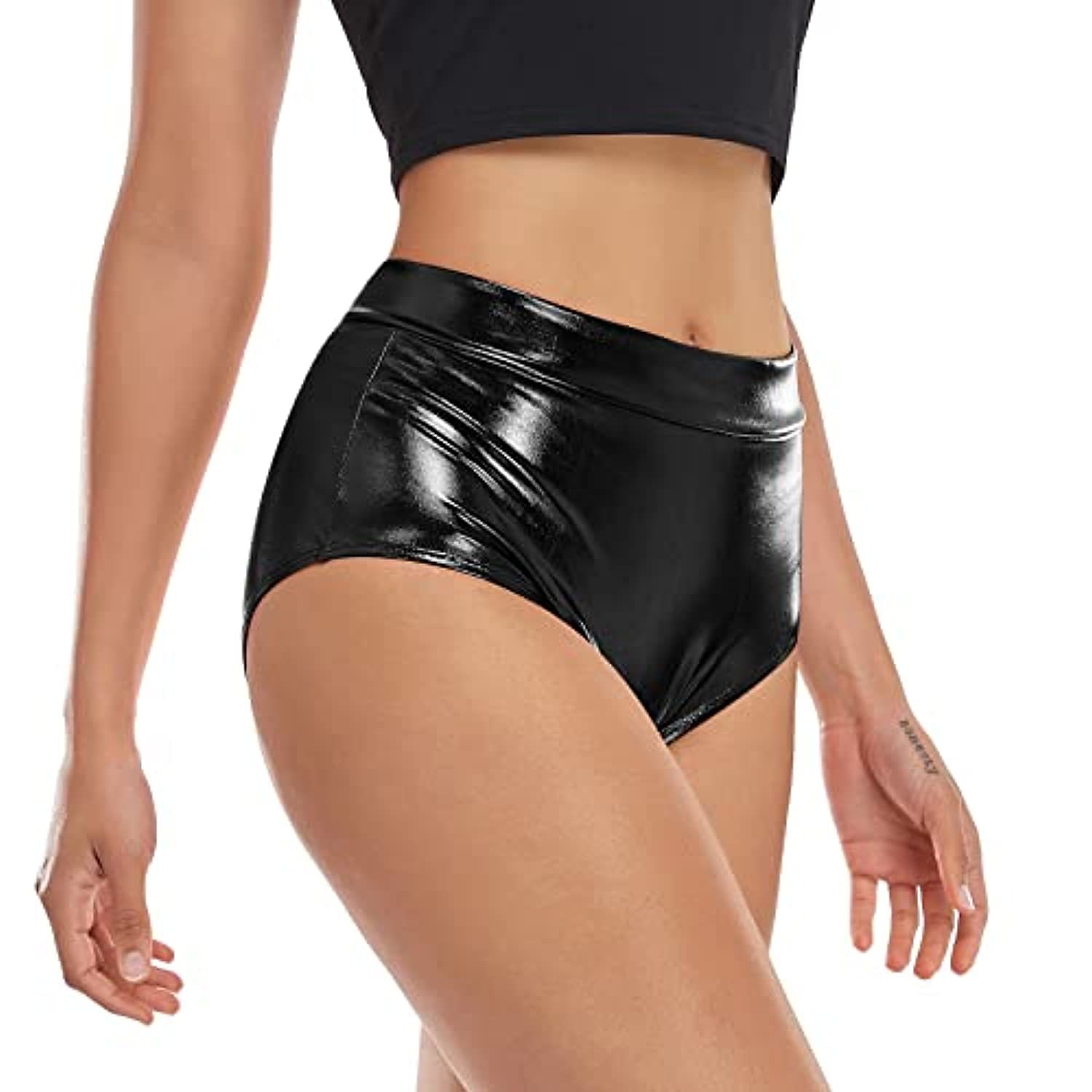 Metallisch 1980er Glänzendes Latex-Patent Shorts PU - Leder Figurbetontes Einfarbig Damen Maskerade Party Junggesellinnenabschiedsparty Pride Parade Erwachsene Shorts 2025 - $21.99 –P8