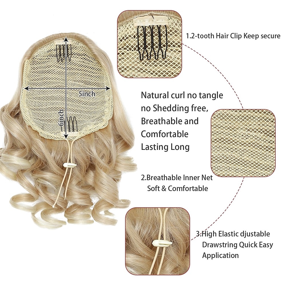 Ponytail Extension10 Inch Drawstring PonytailCurly Ponytail Hair ExtensionNatural Wavy Hair Extensions Ponytail Synthetic Hairpieces for Women 2026 - $12.99 –P3