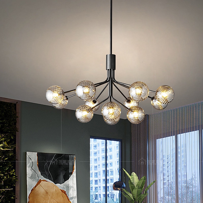9-Licht 110 cm Laterne Desgin Insel Design Pendelleuchten Kupfer Glas Künsterlischer Stil Stilvoll Messing Modern Nordischer Stil 110-120V 220-240V 2025 - $615.59 –P7