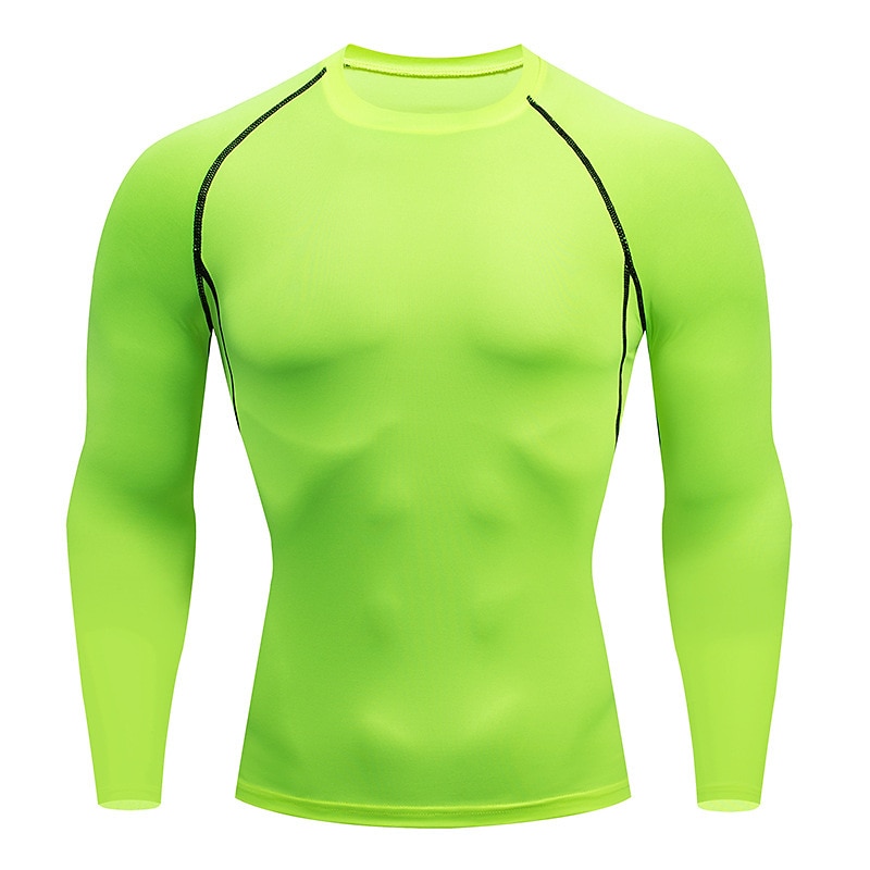 Per uomo maglietta Maglia da palestra Maglia a compressione Camicia fitness Top da uomo Girocollo Manica lunga Sportivo Da mare Per uscire Casual / quotidiano Asciugatura rapida Traspirazione del del 2025 a $8.99 –P4