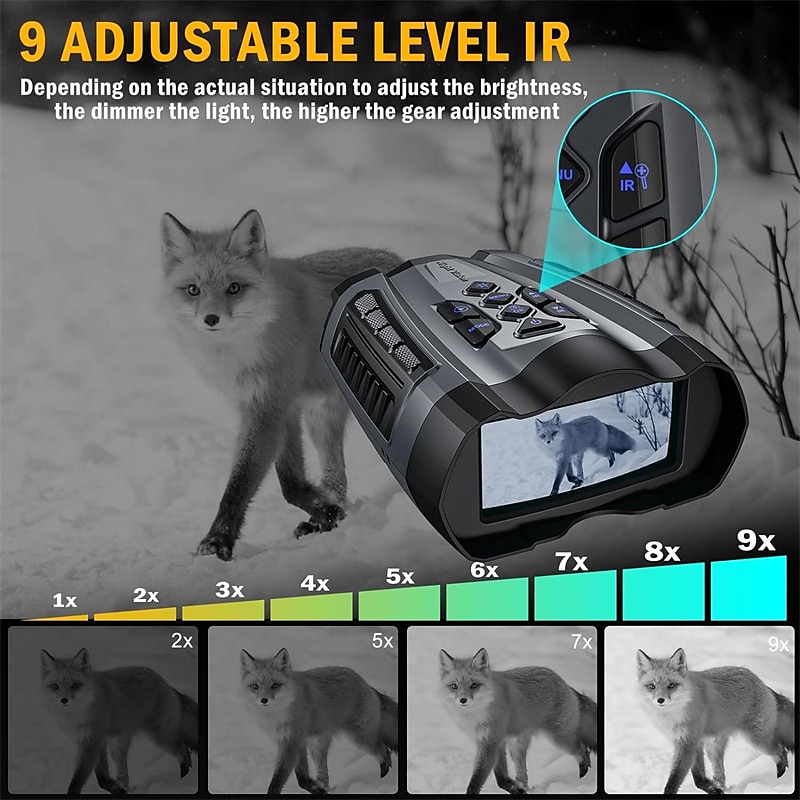 2025年 暗視ゴーグル 4K 赤外線デジタル双眼鏡 暗闇用 4000mAh 充電式暗視スコープ 写真とビデオ用の 32GB カード 狩猟用 10 倍デジタルズーム  コレクション – $199.99 –P2