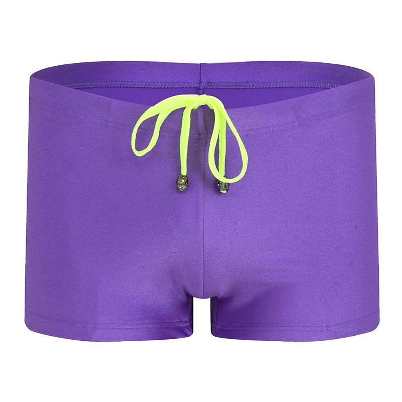 Men's Swim Trunks Swim Shorts Daily Beach Quick Dry Breathable Drawstring Elastic Waist Plain Short Sport Casual Activewear Black White Stretchy 2025 - $8.99 –P17