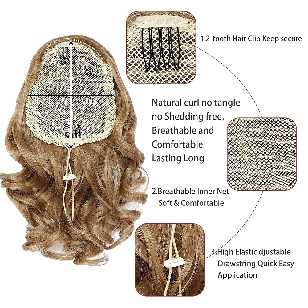Short Ponytail Extension10 inch Wavy Drawstring Ponytail with Clip in Hairpieces Synthetic Short Drawstring Pony Tail for Women 2025 - $13.49 –P9
