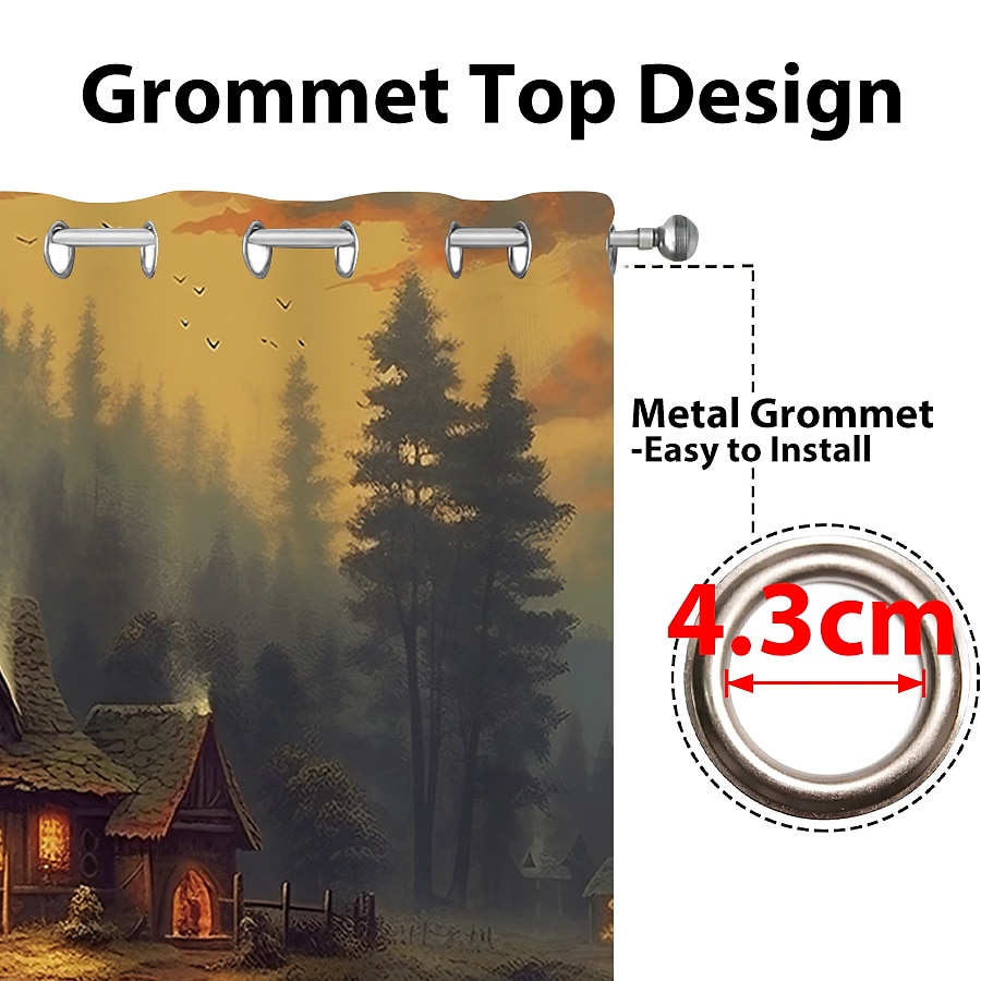 2 panele zasłona do pokoju fantasy zasłony zaciemniające do salonu sypialnia kuchnia zabiegi na okna zaciemnienie pomieszczenia z izolacją termiczną 2025 - $39.99 –P18