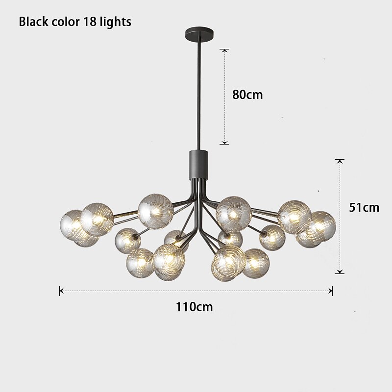 9-Licht 110 cm Laterne Desgin Insel Design Pendelleuchten Kupfer Glas Künsterlischer Stil Stilvoll Messing Modern Nordischer Stil 110-120V 220-240V 2025 - $615.59 –P4