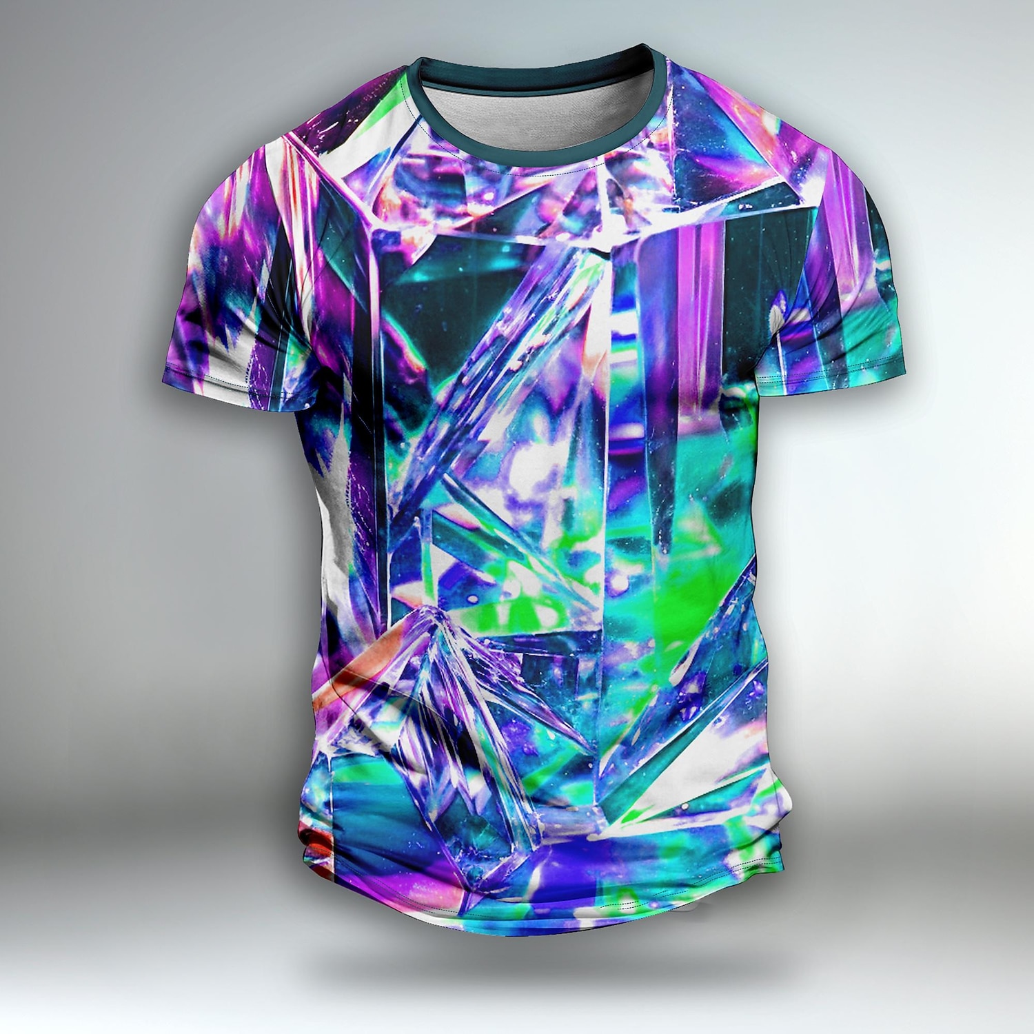 2025年 男性用 グラフィック 3D印刷 幾何学的な 視覚詐欺 半袖 Tシャツ 3Dプリント クルーネック シャツ 日常 デザイナー アーティスティック パーティー カジュアル 祝日 ライトグリーン バーガンディー ライトパープル 春夏 衣類 標準 S M L XL XXL XXXL  コレクション – $17.99 –P9