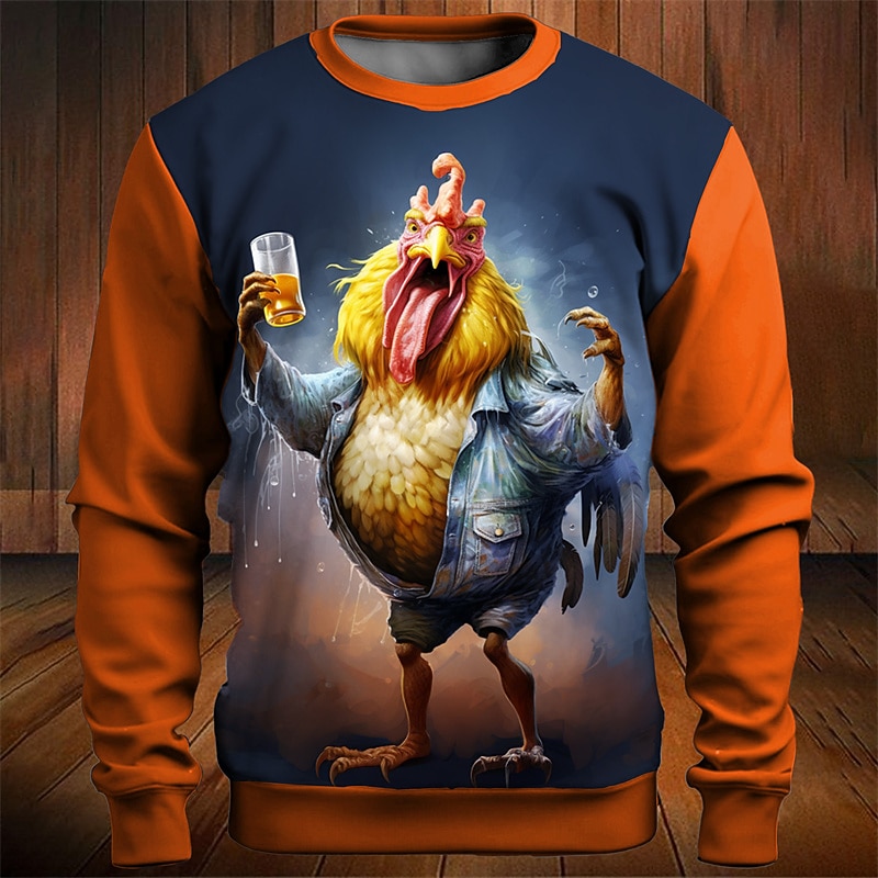 Per uomo Grafico Gallo Divertente Felpe Felpa da golf Manica Lunga Felpa Girocollo Moda Quotidiano Casual Stampa 3D Vacanza Ferie Uscire Stampato Primavera & Autunno del 2026 a $30.99 –P2