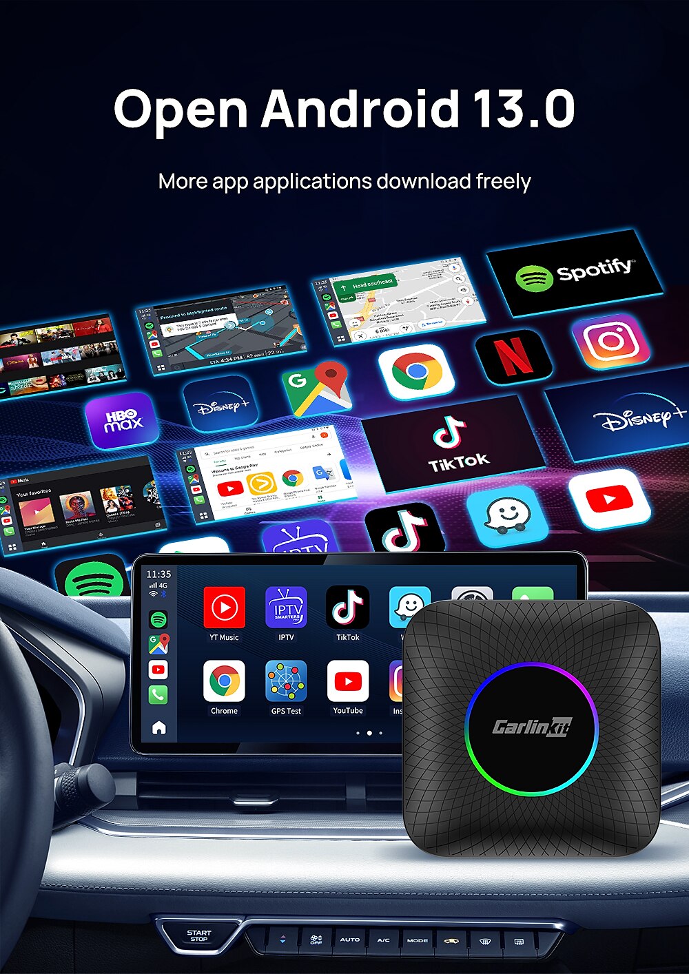 2025年 Carlinkit いいえ画面ません（APPで出力） アンドロイド ワイヤレスCarplay GPS プラグアンドプレイ クアッドコア のために ゼネラルモーターズ ゼネラルモーターズ  コレクション – $417.19 –P6