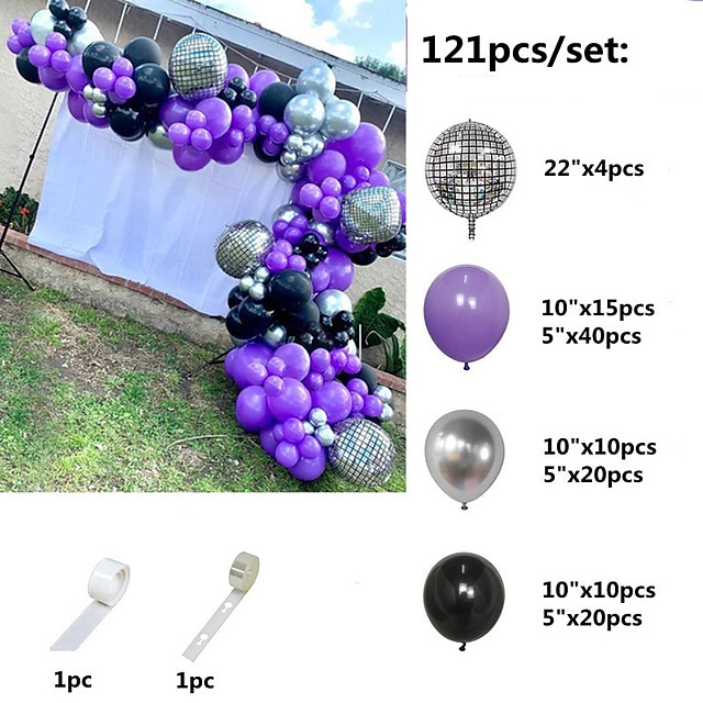 Jaren '80 en '90 themaballonkettingset boogdisco 4D radioballon retro feestdecoratie 2025 - $29.99 –P3