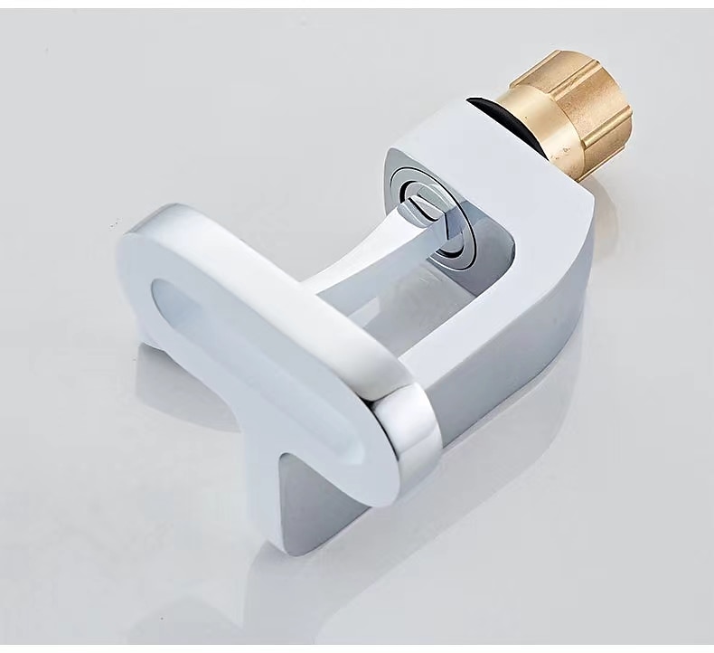 Bathroom Sink Faucet - Waterfall Electroplated Centerset Single Handle One HoleBath Taps 2025 - $170.99 –P4