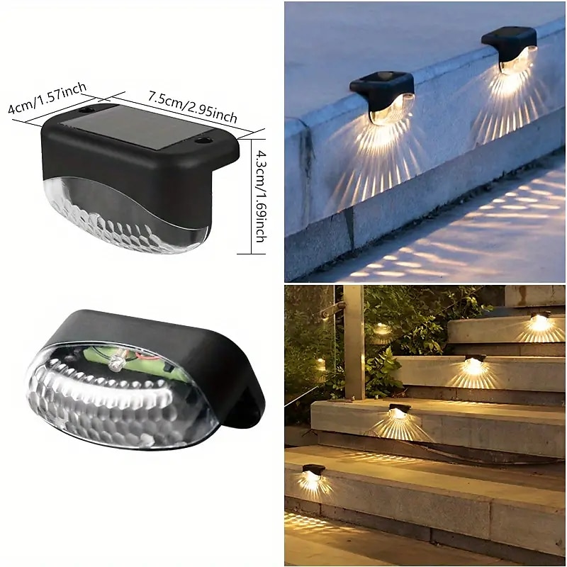 4 luci solari per esterni, impermeabili, cortile, giardino, scenografica villa, parco, balcone, scale, pareti e ringhiere decorate con luci notturne solari del 2025 a $17.99 –P10