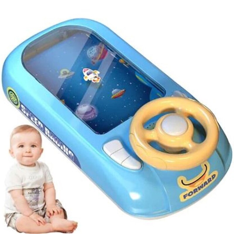 2025年 子供用ステアリングホイールシミュレーションドライビングおもちゃパズル電動卓上ゲームコンソールで、レベル間のレースや冒険を回避します。 コレクション – $103.99 –P12