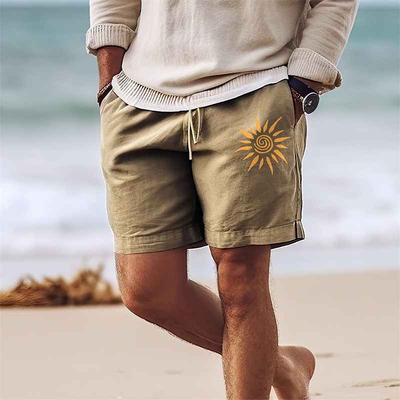 Férfi Nap Rövidnadrágok Nyári rövidnadrág Strand rövidnadrág Közepes csípő Hawaii Alkalmi Szabadtéri Szabadság Alkalmi Zsinór Rugalmas derék Nyomtatott Tervező Ruházat 2025 - $23.99 –P3