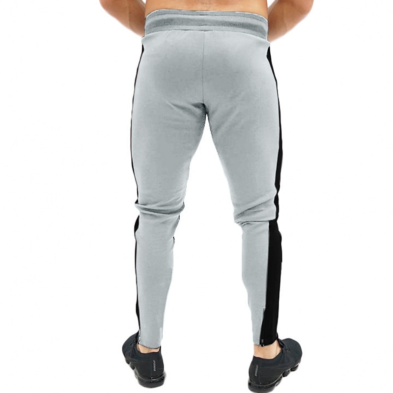 Men's Trousers Track Pants Jogging Pants Outdoor Athleisure Daily Sports Soft Comfortable Pocket Drawstring Elastic Waist Color Block Full Length Fashion Casual Activewear Wine Red Black Micro-elastic 2025 - €10.99 –P17
