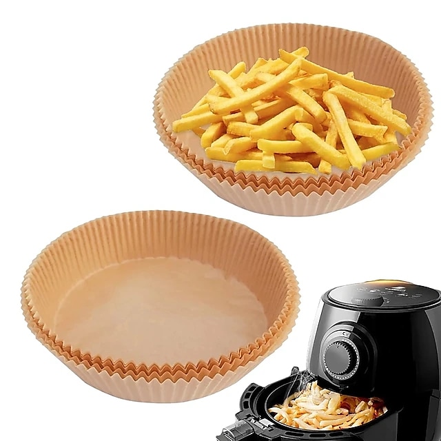 100 pezzi di carta speciale per fodere per friggitrice ad aria, carta resistente all'olio e assorbente per uso domestico, piastra per barbecue, forno per alimenti, pan pad da cucina del 2025 a $10.49 –P8