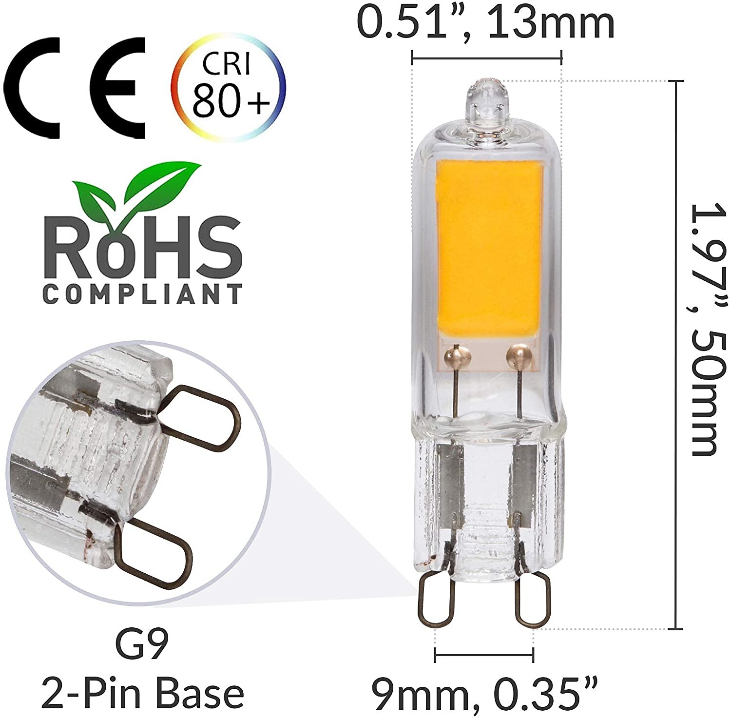2025年 g9 LED 電球 2/4 ワット 20/40 ワットハロゲン相当 3000 k 温白色/6000 k ホワイト家庭用照明シャンデリア家庭用アプリケーション 5 個  コレクション – $26.99 –P2