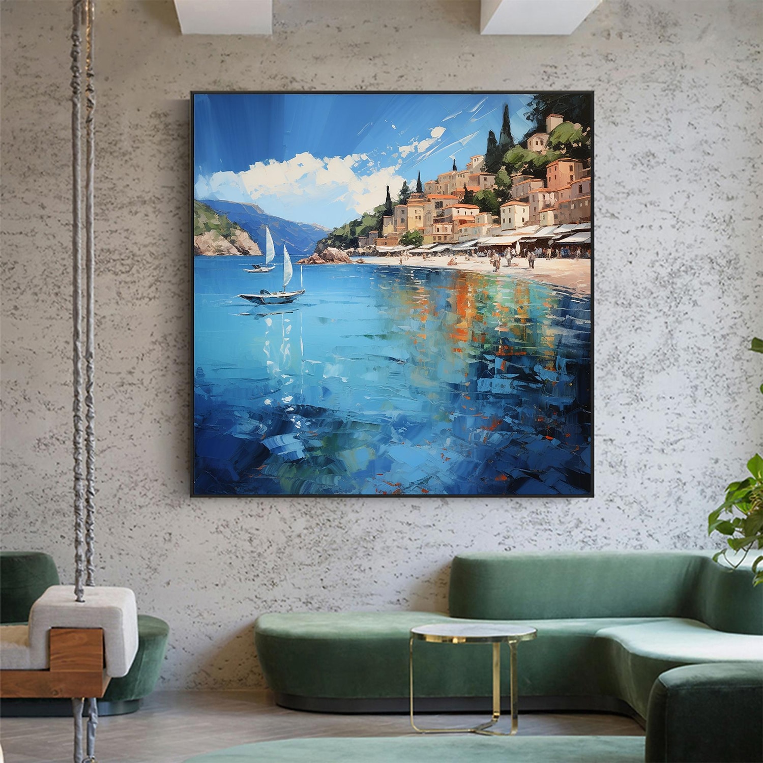 Handmade Oil Painting Canvas Wall Art Decor Original sailboat art Home Decor With Stretched FrameWithout Inner Frame Painting 2025 - $147.99 –P10
