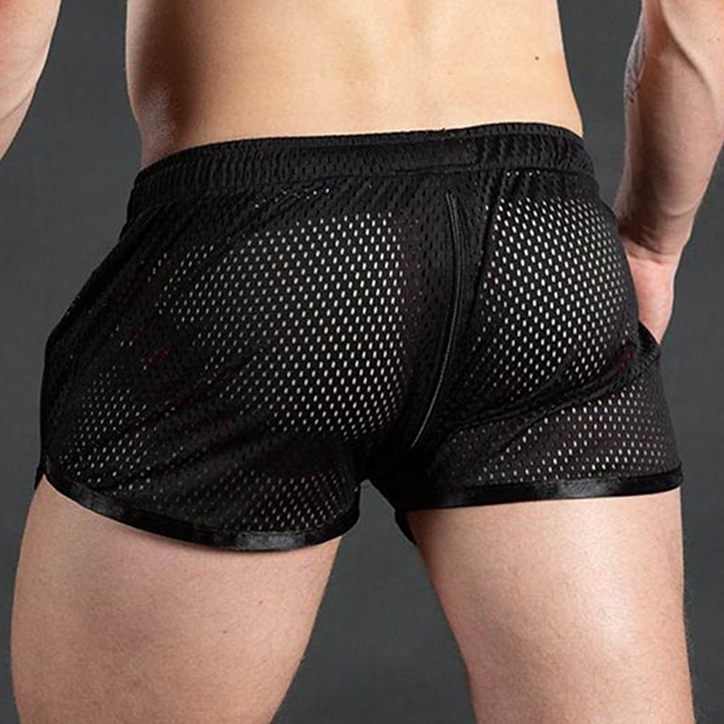 Men's Shorts Sunday Shorts Sports Going out Weekend Running Casual Drawstring Elastic Waist Striped Knee Length Gymnatics Activewear Black White Micro-elastic 2025 - $15.49 –P12