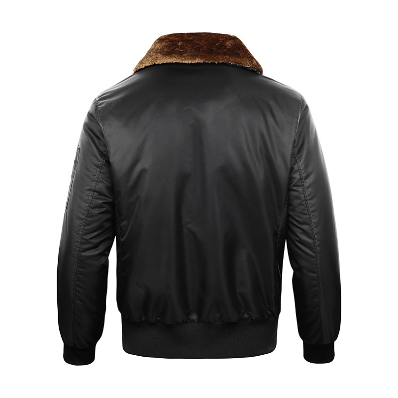 Homme Manteau d'hiver Bomber Veste Blouson Veste décontractée Extérieur Usage quotidien Chaud Poche Automne Hiver Plein Mode Vêtement de rue Revers Normal Noir Bleu Roi Vert Véronèse Veste de 2025 ? $72.99 –P7