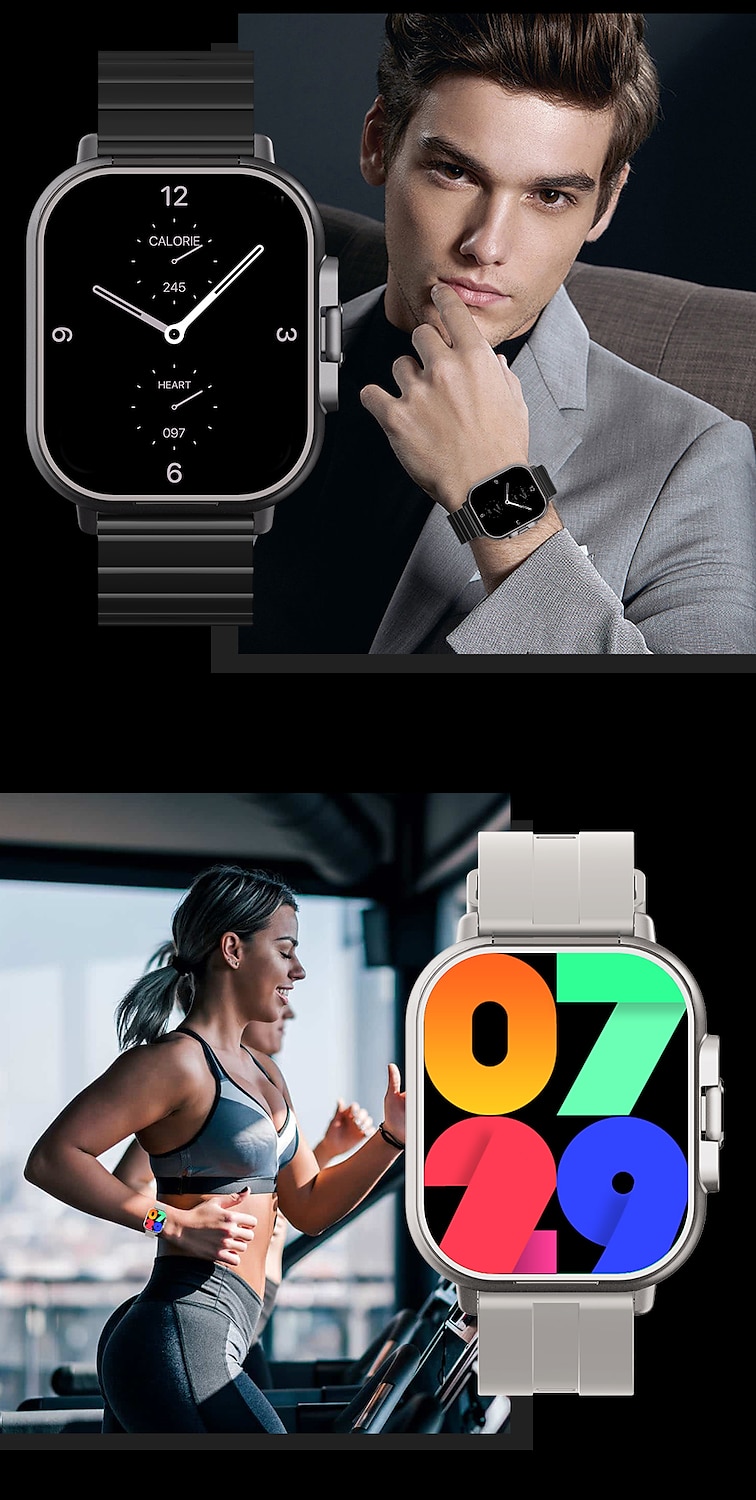 iMosi D8 Smart Watch 2.01 inch Smartwatch Fitness Running Watch Bluetooth Pedometer Call Reminder Activity Tracker Compatible with Android iOS Women Men Long Standby Hands-Free Calls Waterproof IP 67 2025 - $61.99 –P7