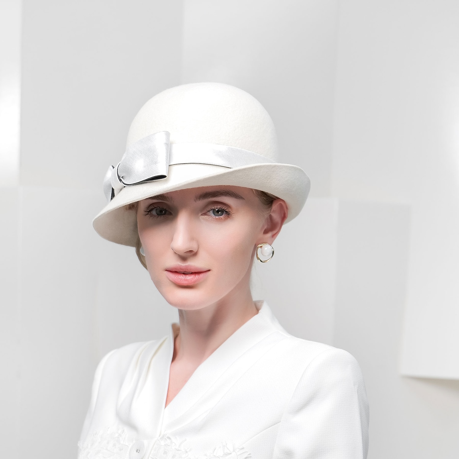 kalapok 100% gyapjú kalap fedora sapka esküvő ünnep elegáns esküvő csípős toldású fejfedővel 2025 - $42.99 –P5