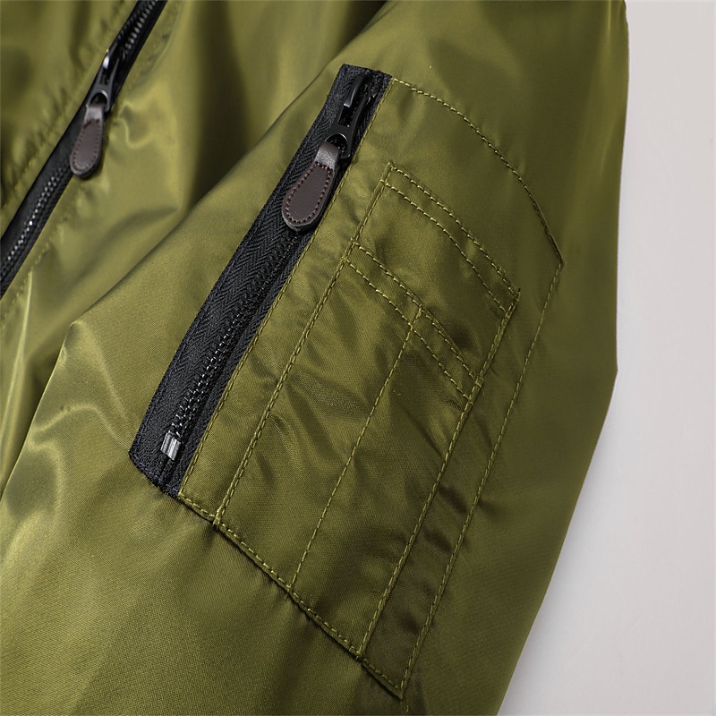 Homme Manteau d'hiver Bomber Veste Blouson Veste décontractée Extérieur Usage quotidien Chaud Poche Automne Hiver Plein Mode Vêtement de rue Revers Normal Noir Bleu Roi Vert Véronèse Veste de 2025 ? $72.99 –P17