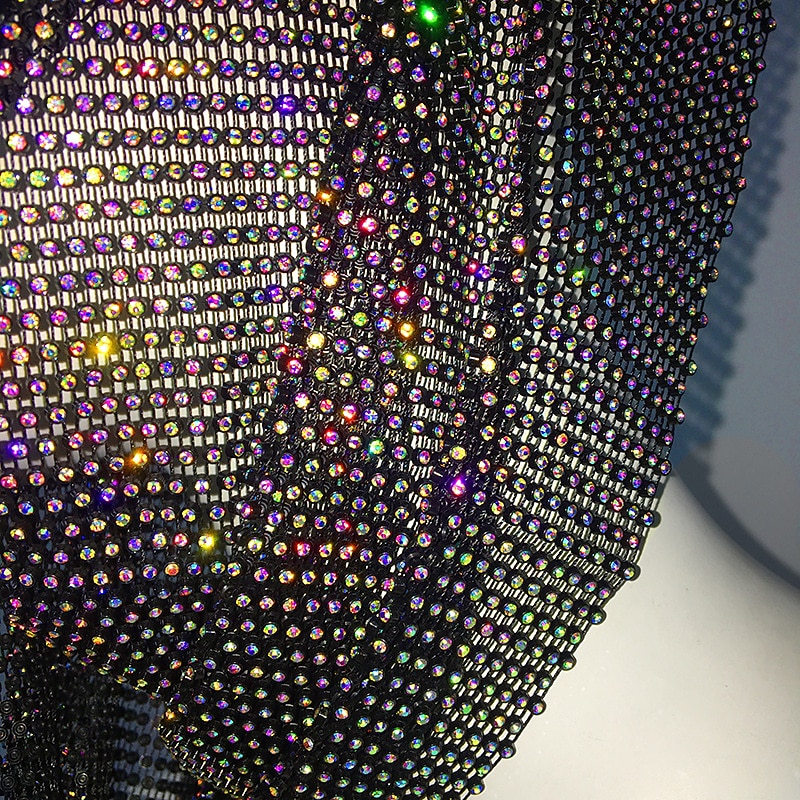 Strass a rete trasparente Avvolgimento della testa sciarpa sciarpa Metallico Brillanti Sensuale Poliestere Per Da discoteca Cosplay Carnevale Per donna Bigiotteria Gioielleria di moda del 2025 a $24.99 –P14