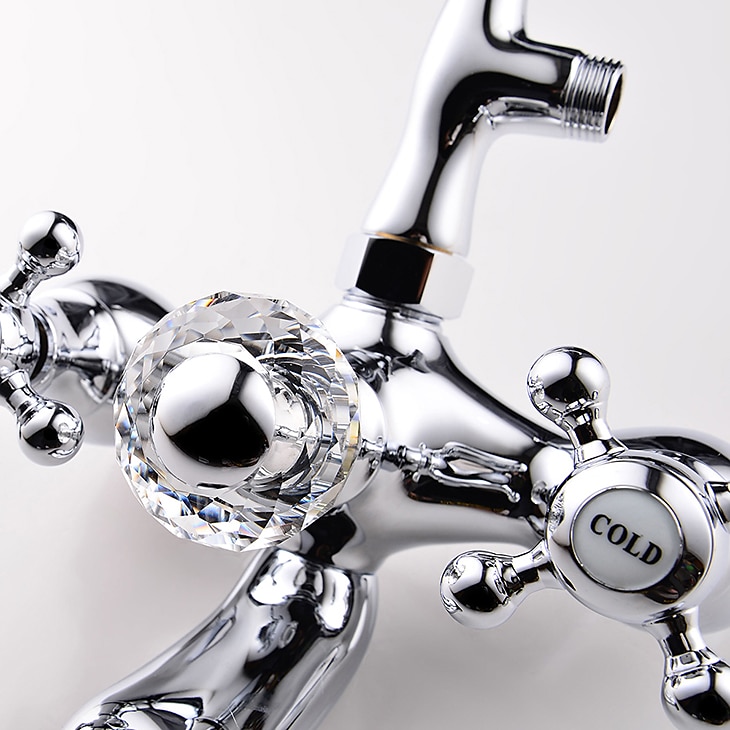 Badekarskran - Moderne Moderne galvanisert Romersk kar Keramisk Ventil Bath Shower Mixer Taps 2026 - $660.89 –P5