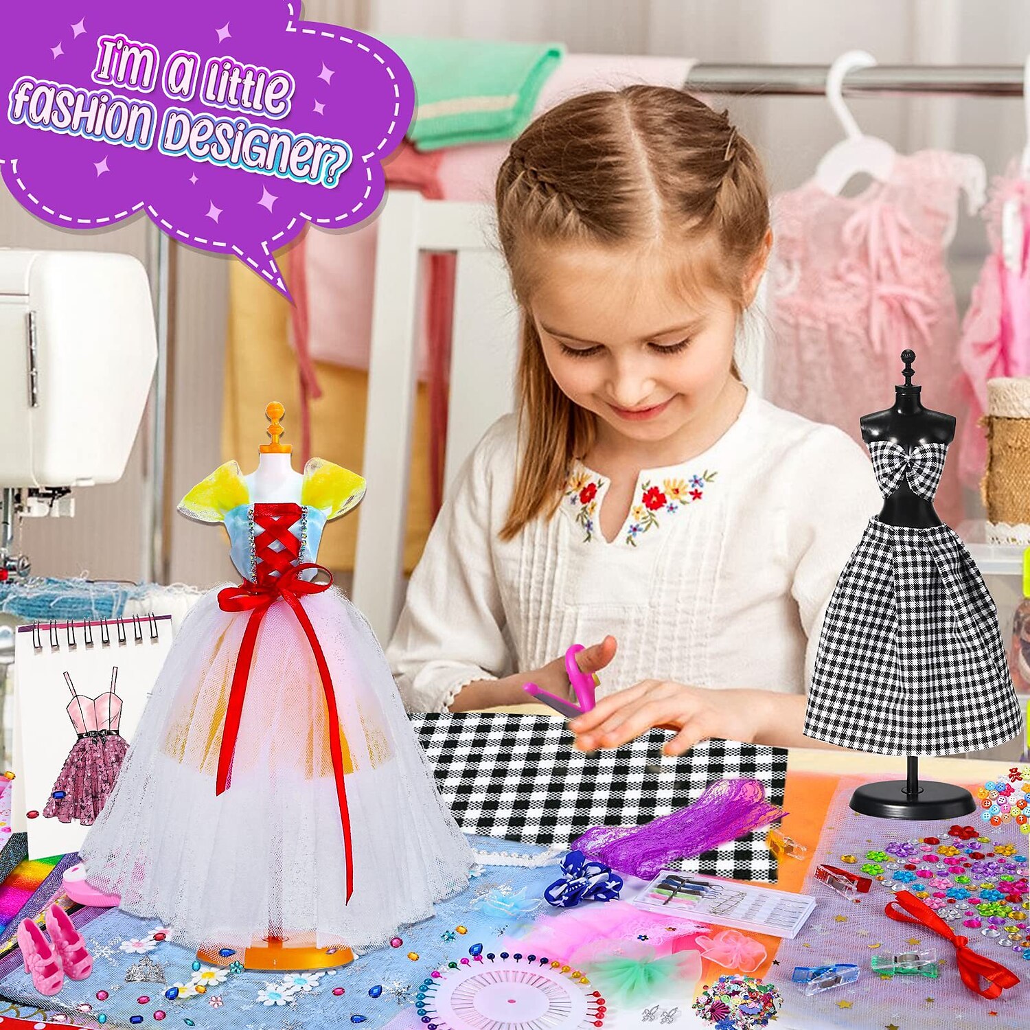 Children's Clothing Design DIY Doll Clothing Kindergarten Handicraft Class Creative Material Pack Clothing Fabric Tailor 2025 - $31.99 –P1