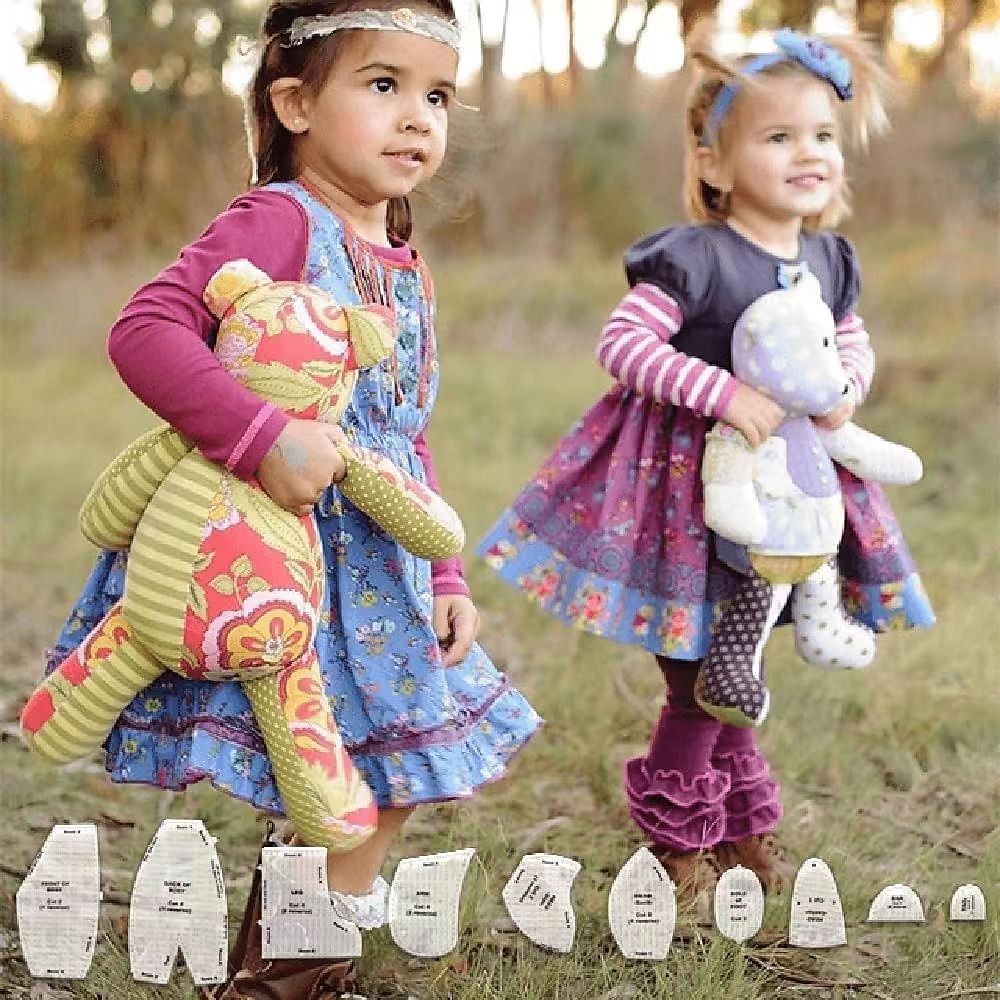 Memory Bear sjabloon liniaal set met instructies, Memory Bear naaisjabloon liniaal, doe-het-zelf cadeaus voor Halloween kerstverjaardag, Memory Bear sjabloon liniaal set 10st 2025 - $13.99 –P3