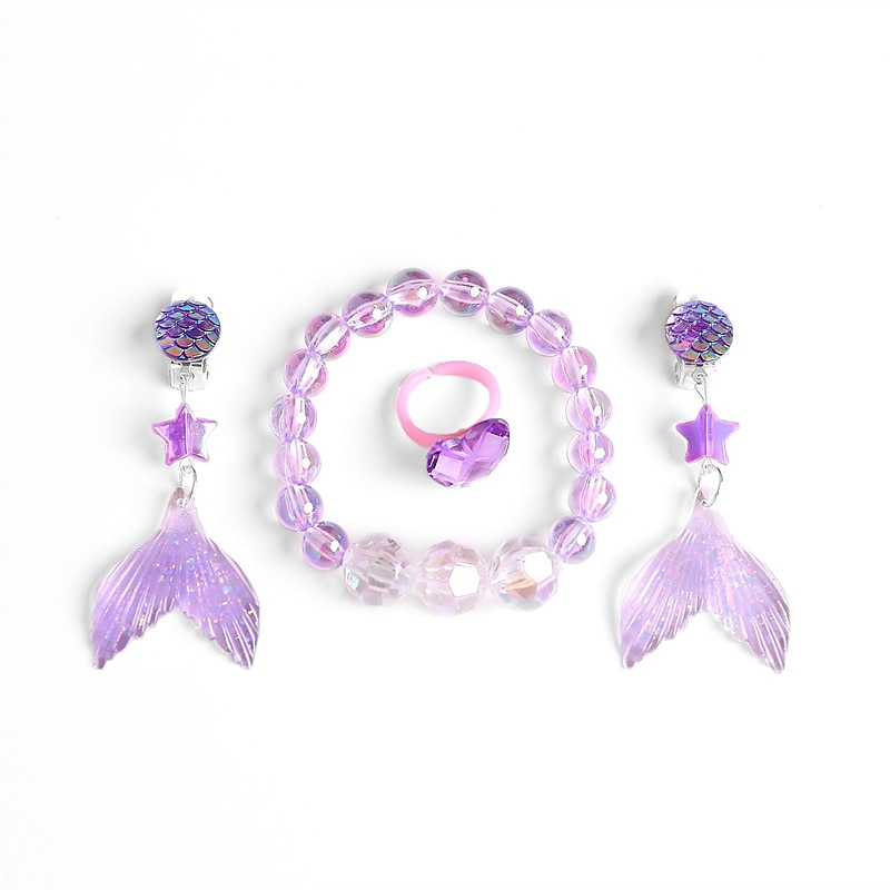 Festival Performance Requisiten Prinzessin Kleid Zubehör Set Meerjungfrau farbiger Schmuck Mädchen Kleid Zubehör Kinder 2025 - $11.99 –P13