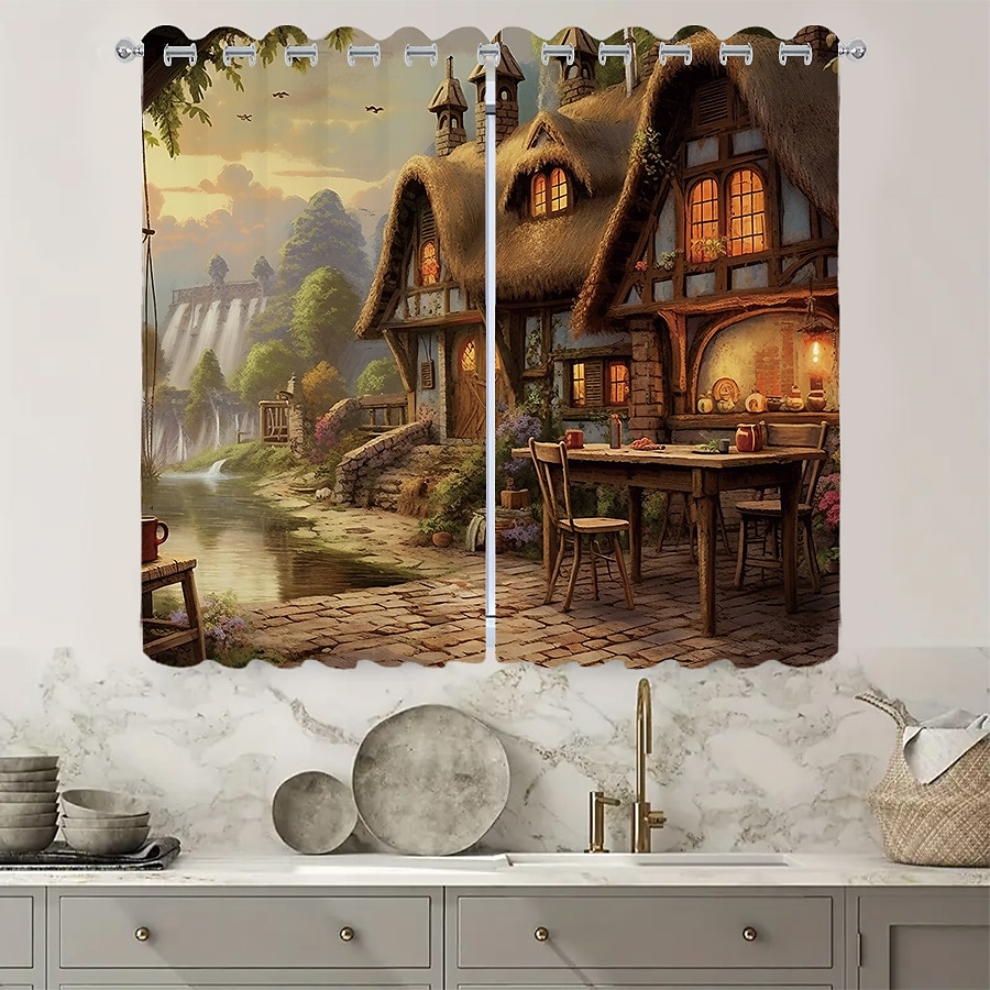 2 panele zasłona do pokoju fantasy zasłony zaciemniające do salonu sypialnia kuchnia zabiegi na okna zaciemnienie pomieszczenia z izolacją termiczną 2025 - $39.99 –P12