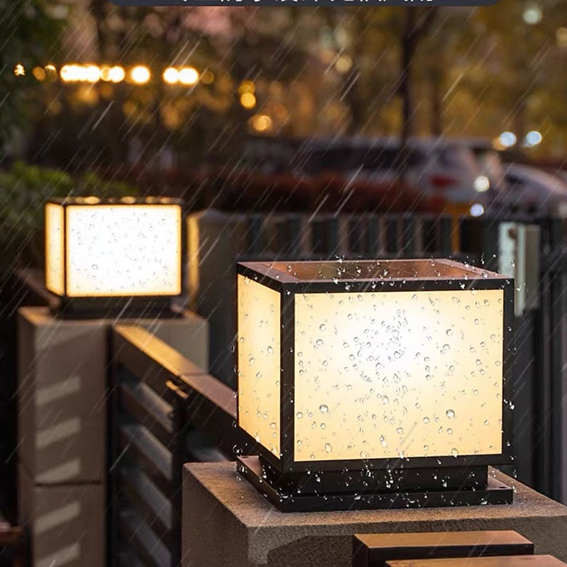 colonne lumineuse extérieure ip65 e26 colonne lumineuse en verre étanche extérieure carrée led colonne lumineuse villa cour clôture paysage colonne lumineuse colonne en aluminium lumineuse de 2025 ? $196.19 –P1