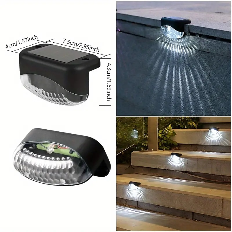 4 luci solari per esterni, impermeabili, cortile, giardino, scenografica villa, parco, balcone, scale, pareti e ringhiere decorate con luci notturne solari del 2025 a $17.99 –P11
