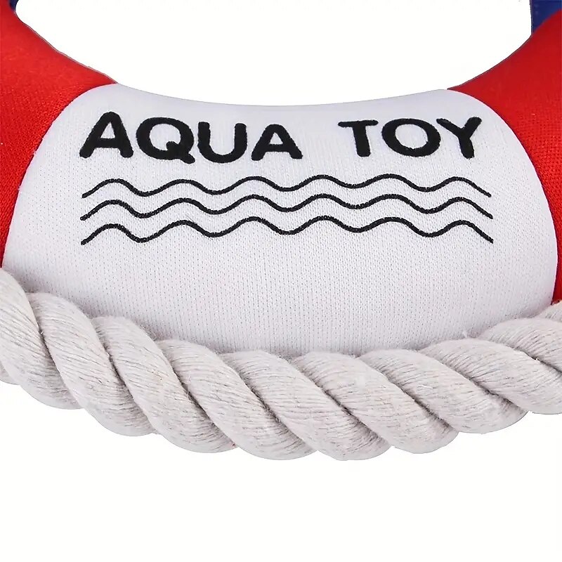 1pc Life Ring Design Pet Grinding Teeth Squeaky Plush ToyDurable Chew Toy For Dog Interactive Supply 2025 - $18.49 –P4