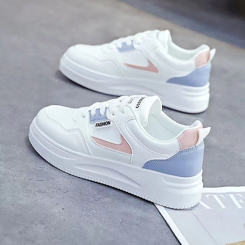 Per donna Scarpe da ginnastica Scarpe bianche Scarpe da papà Esterno Giornaliero Estate Lacci Plateau Punta tonda Per sport Informale Footing Similpelle Con lacci intrecciali Bianco/blu Grigio del 2025 a $46.99 –P8
