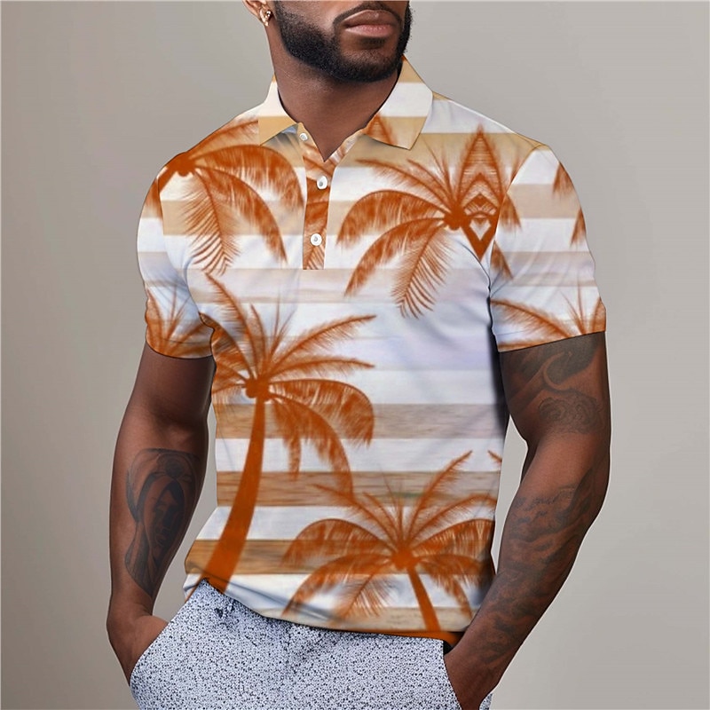 Kentucky Derby Miesten Havaijilaiset poolopaidat Golfpaita Lyhythihainen Poolopaidat Kauluspaidat Vapaa-aika Ranta-asut Lomavaatteet Trooppiset vaatteet Juhla-asut Napit 3D-tulostus Kesä Järven 2025 - $22.99 –P4