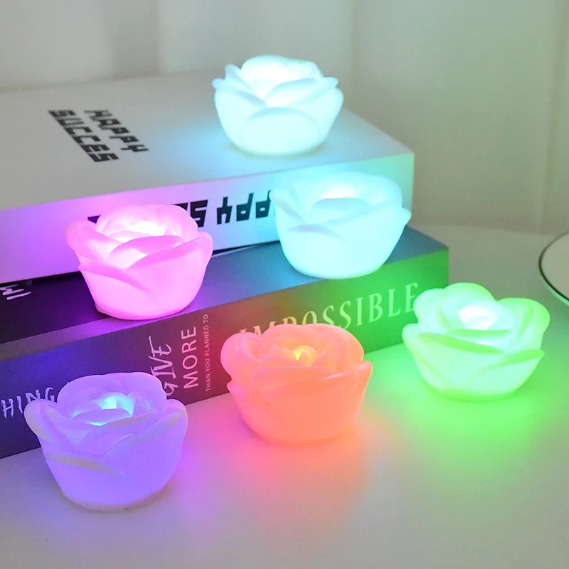 LED rose veilleuse vacances fête lumière rose saint valentin mariage lumière jardin décoration veilleuse rose. de 2025 ? $8.49 –P3